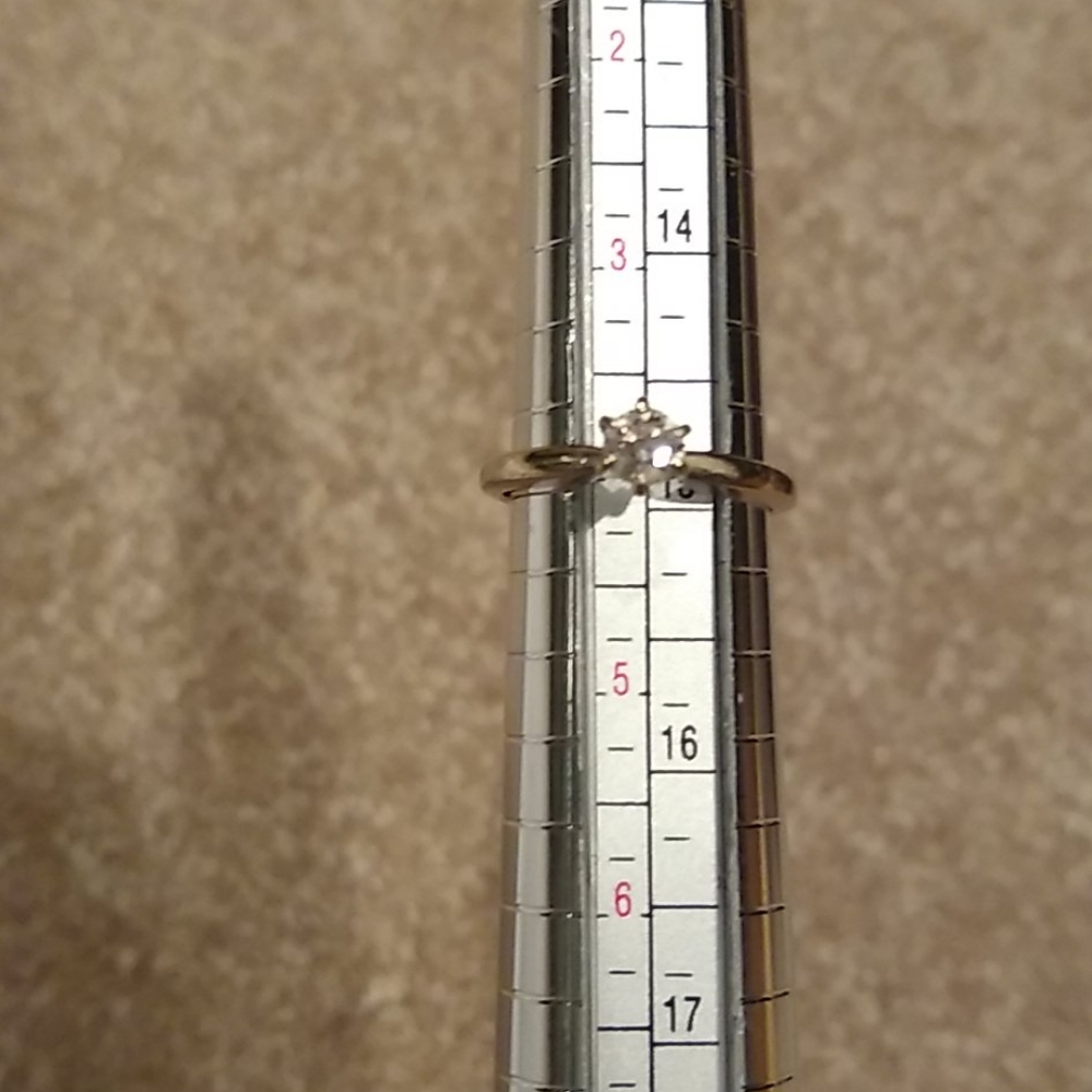 Diamond Engagement ring, 14kt white gold, Natural Diamond, Wedding - Picture 5 of 7